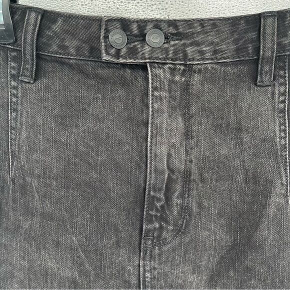 Hollister Ultra High Rise Black Raw Hem Denim Skirt Size 11 (Waist 30”) - Picture 2 of 14